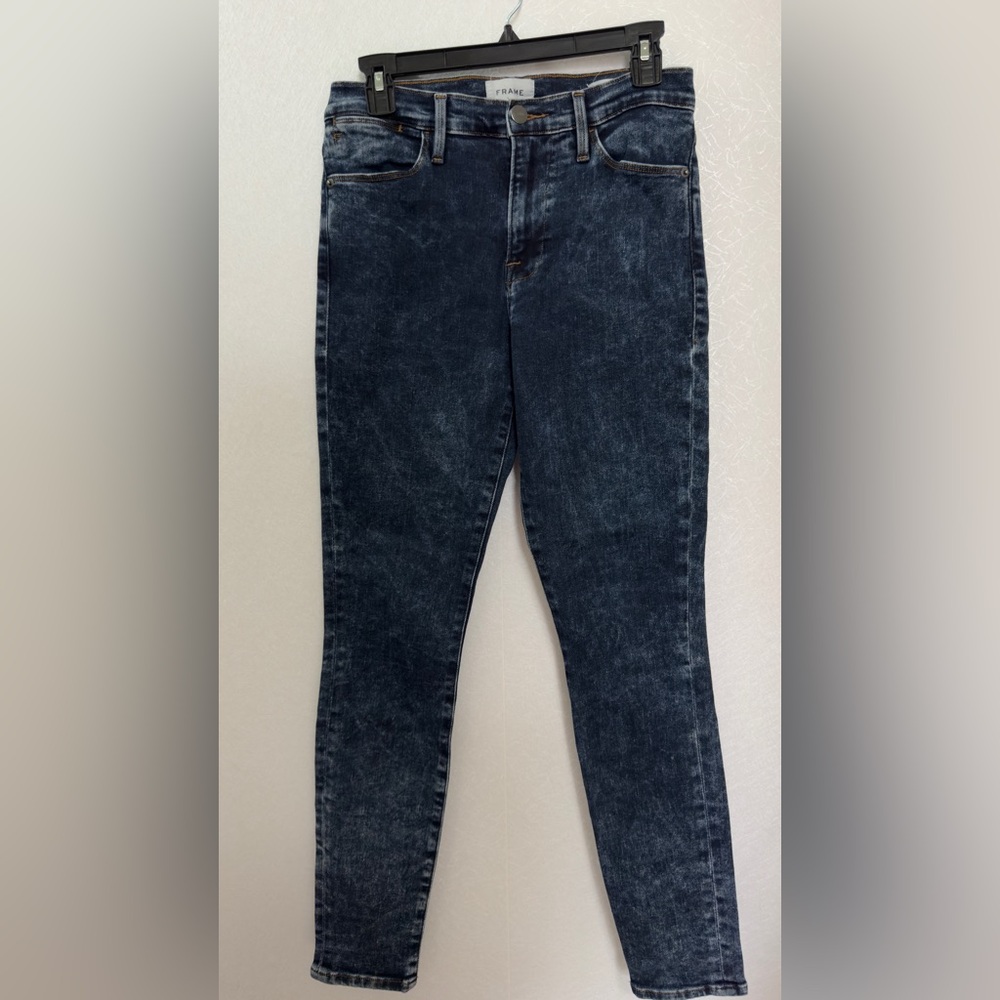 FRAME Le High Skinny Jeans Size 30 Dark Wash High Rise Stretch